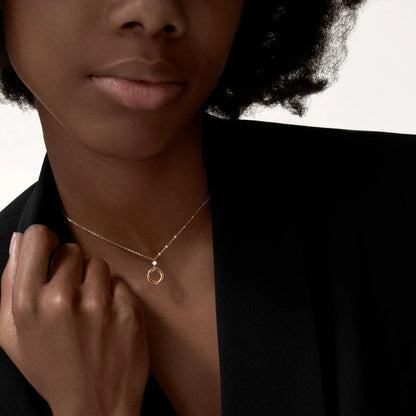 [Ornora Jewelry]TRINITY  NECKLACE 1 DIAMOND