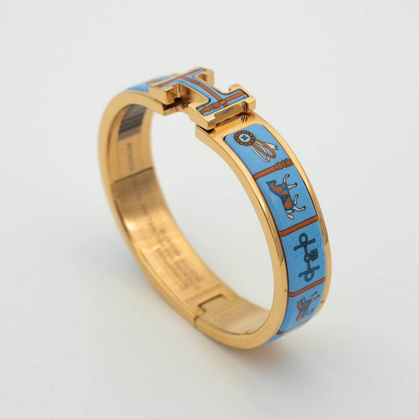 [Ornora Jewelry]H PINK GOLD BRACELET BLUE CERAMIC