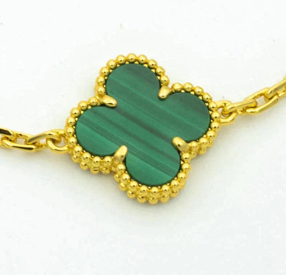 [Ornora Jewelry] CLOVER 5 MOTIF MALACHITE BRACELET COLLECTION