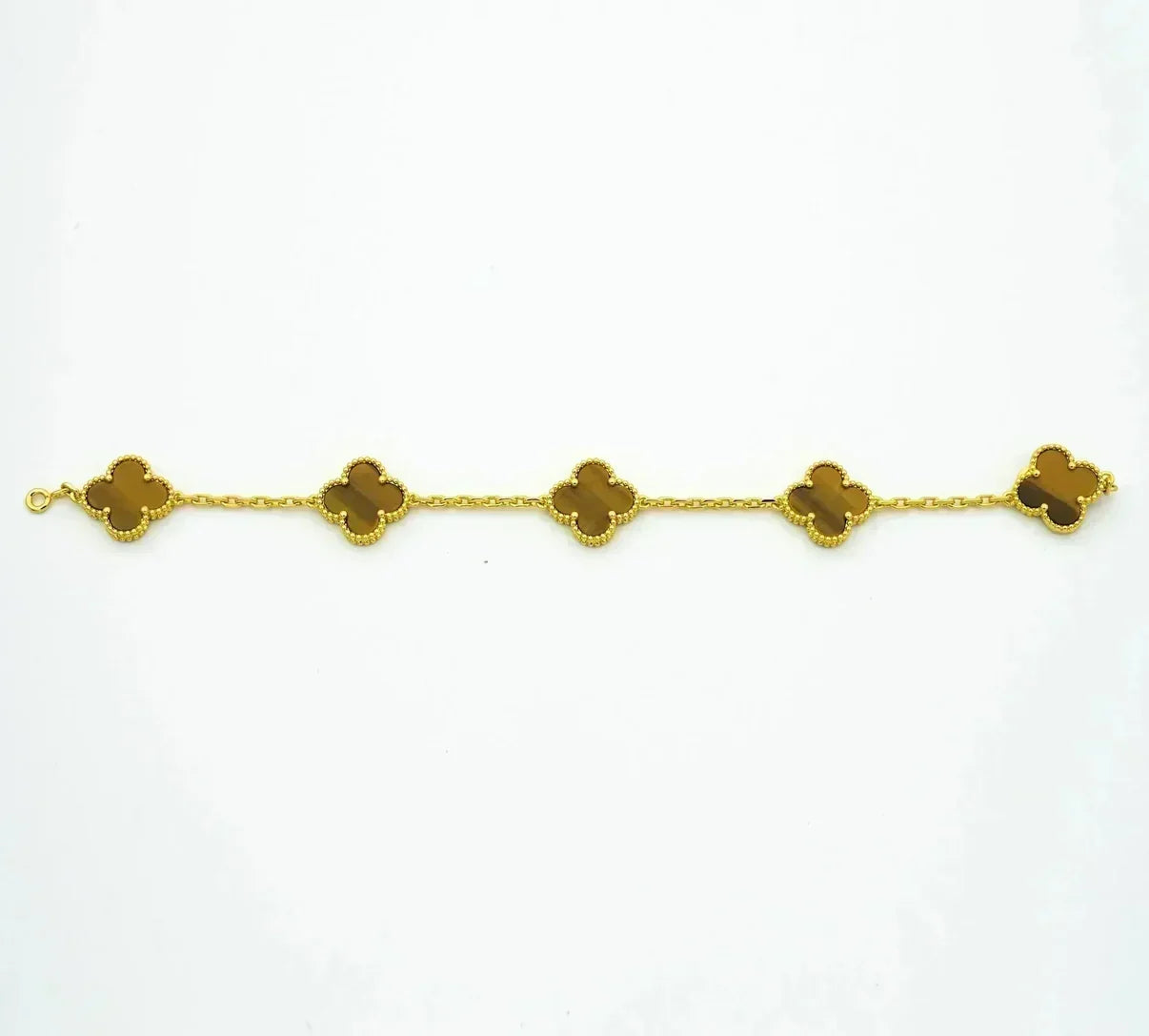 [Ornora Jewelry] CLOVER 5 MOTIFS TIGER EYE BRACELET COLLECTION