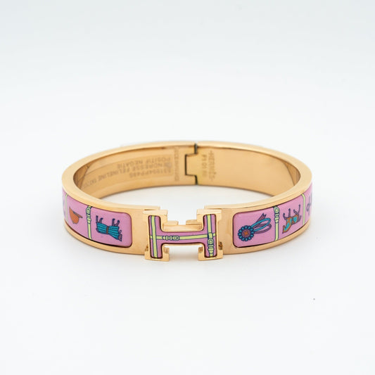[Ornora Jewelry]H PINK GOLD BRACELET PINK CERAMIC