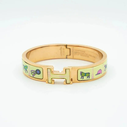 [Ornora Jewelry]H PINK GOLD BRACELET CREAM CERAMIC