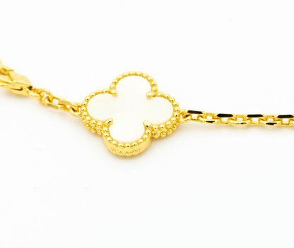 [Ornora Jewelry]CLOVER BRACELET 5 MOTIFS ONYX MOP