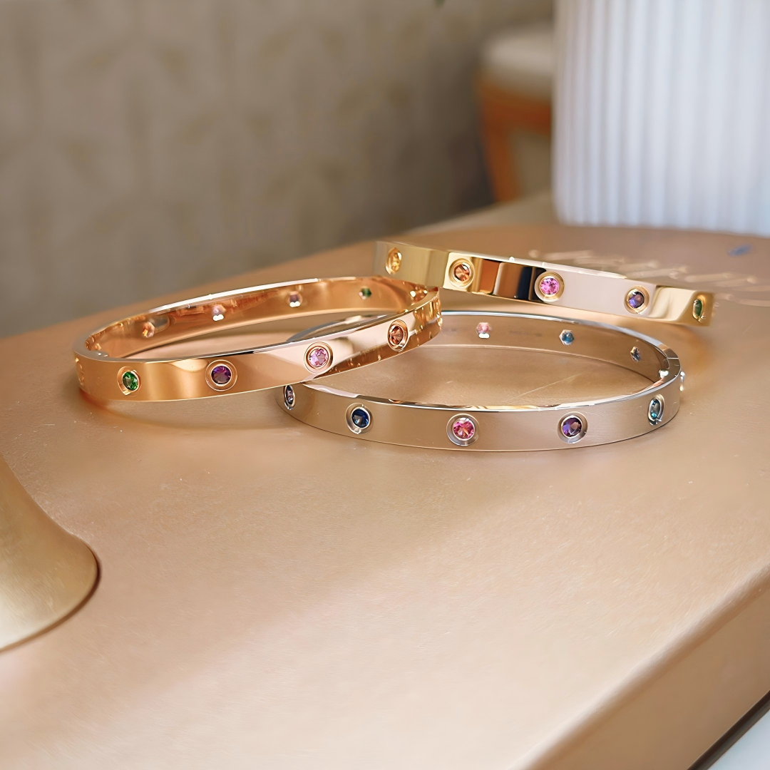 [Ornora Jewelry]2026 RAINBOW LOVE BRACELET 6.1MM  10 DIAMONDS