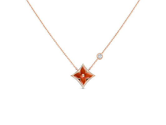 [Ornora Jewelry]STAR NECKLACE PINK GOLD 1 DIAMOND