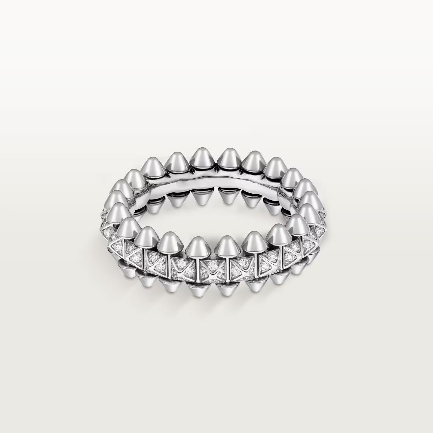 [Ornora Jewelry]CLASH 6.4MM SMALL FULL DIAMOND RING