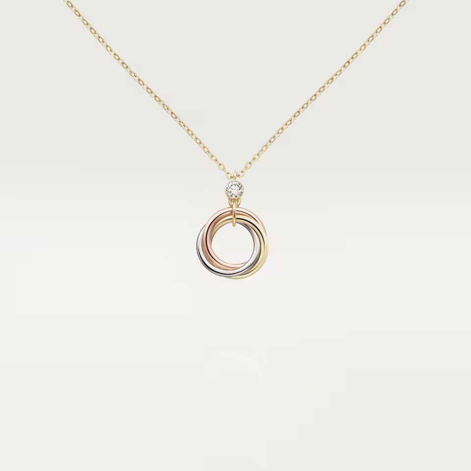 [Ornora Jewelry]TRINITY  NECKLACE 1 DIAMOND