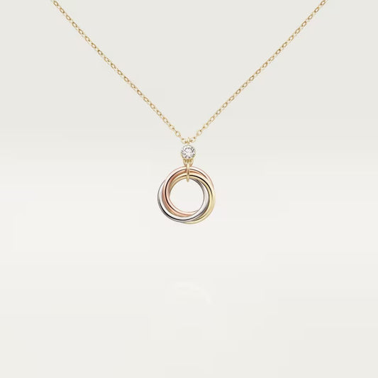 [Ornora Jewelry]TRINITY  NECKLACE 1 DIAMOND