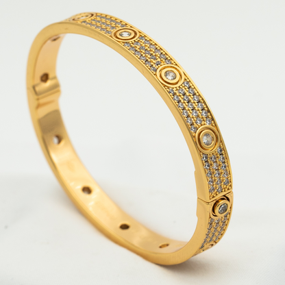 [Ornora Jewelry]LOVE BRACELET 6.1MM DIAMOND-PAVED 10 BIG DIAMONDS