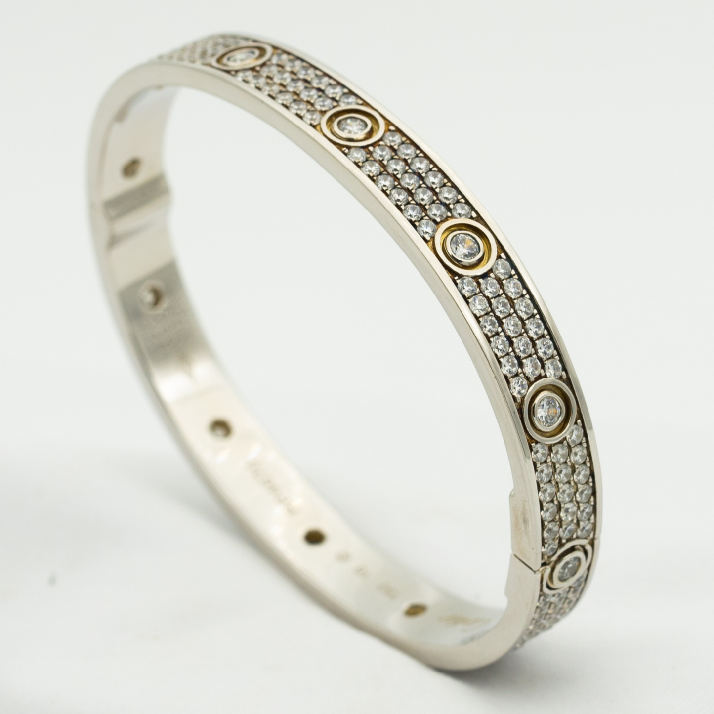 [Ornora Jewelry]LOVE BRACELET 6.1MM DIAMOND-PAVED 10 BIG DIAMONDS