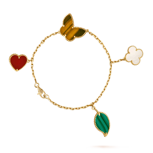[Ornora Jewelry]LUCKY SPRING 5 MOTIF GOLD BRACELET