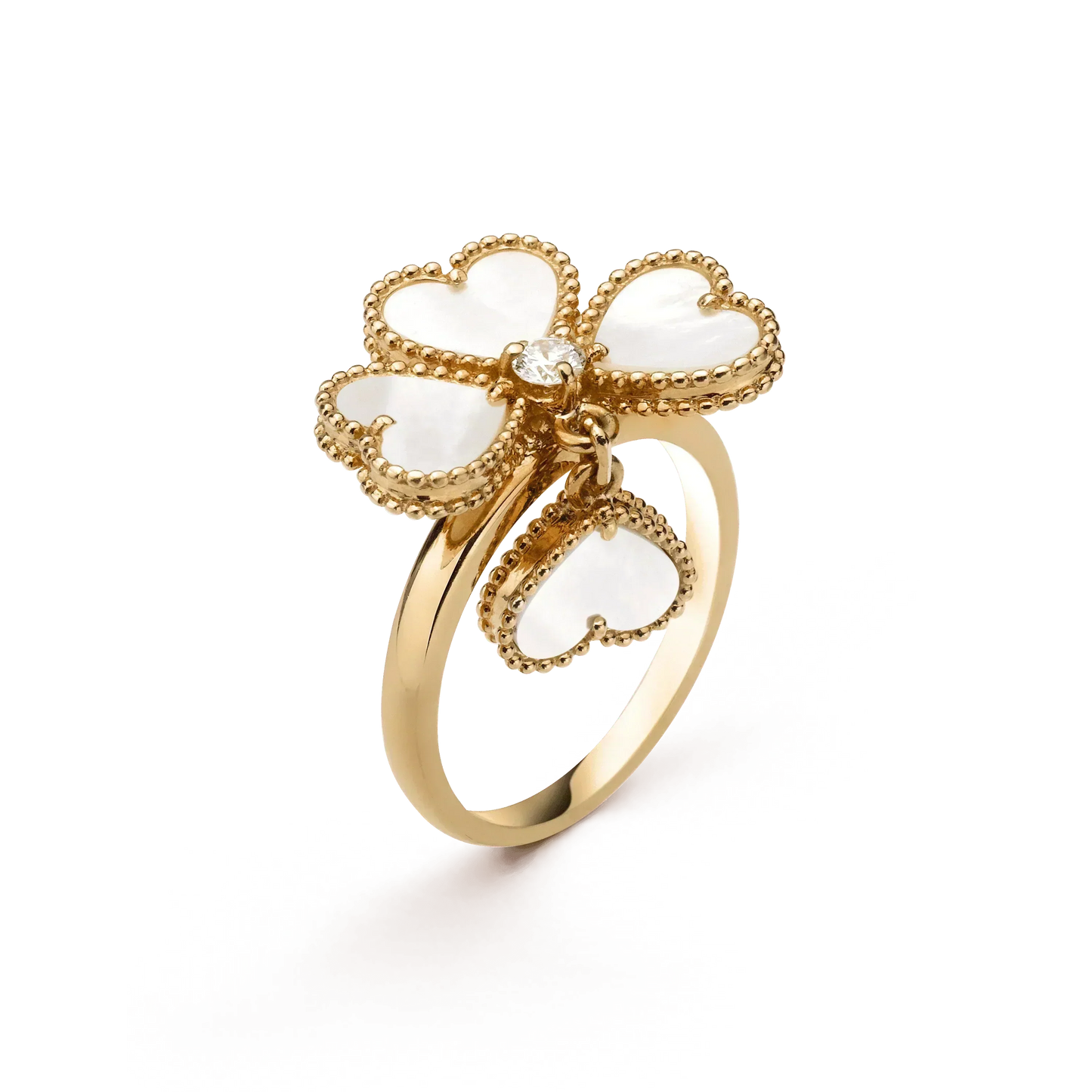 [Ornora Jewelry]SWEET CLOVER WHITE MOP RING