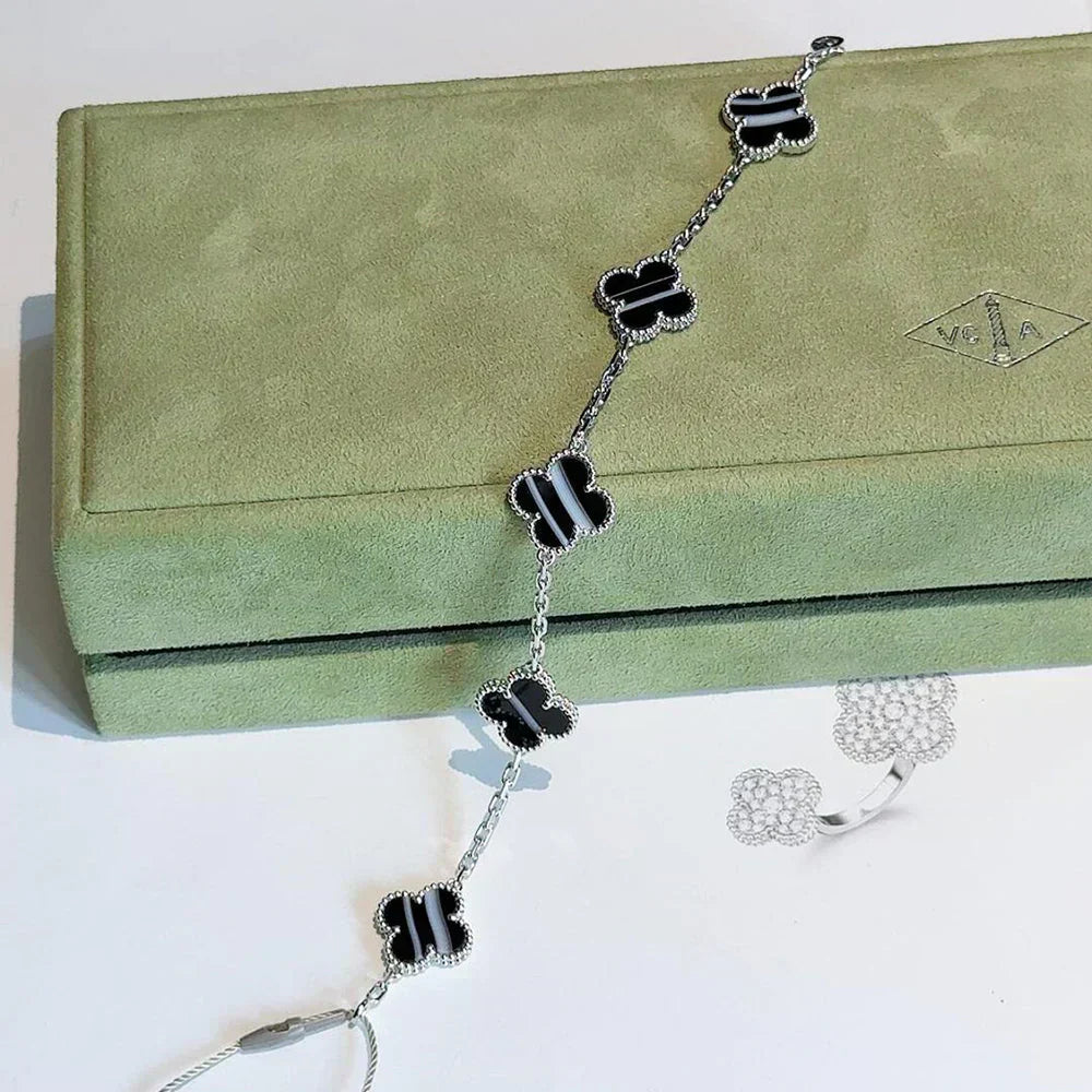 [Ornora Jewelry] CLOVER 5 MOTIF PULSAR STONE BRACELET COLLECTION