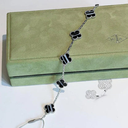 [Ornora Jewelry] CLOVER 5 MOTIF PULSAR STONE BRACELET COLLECTION
