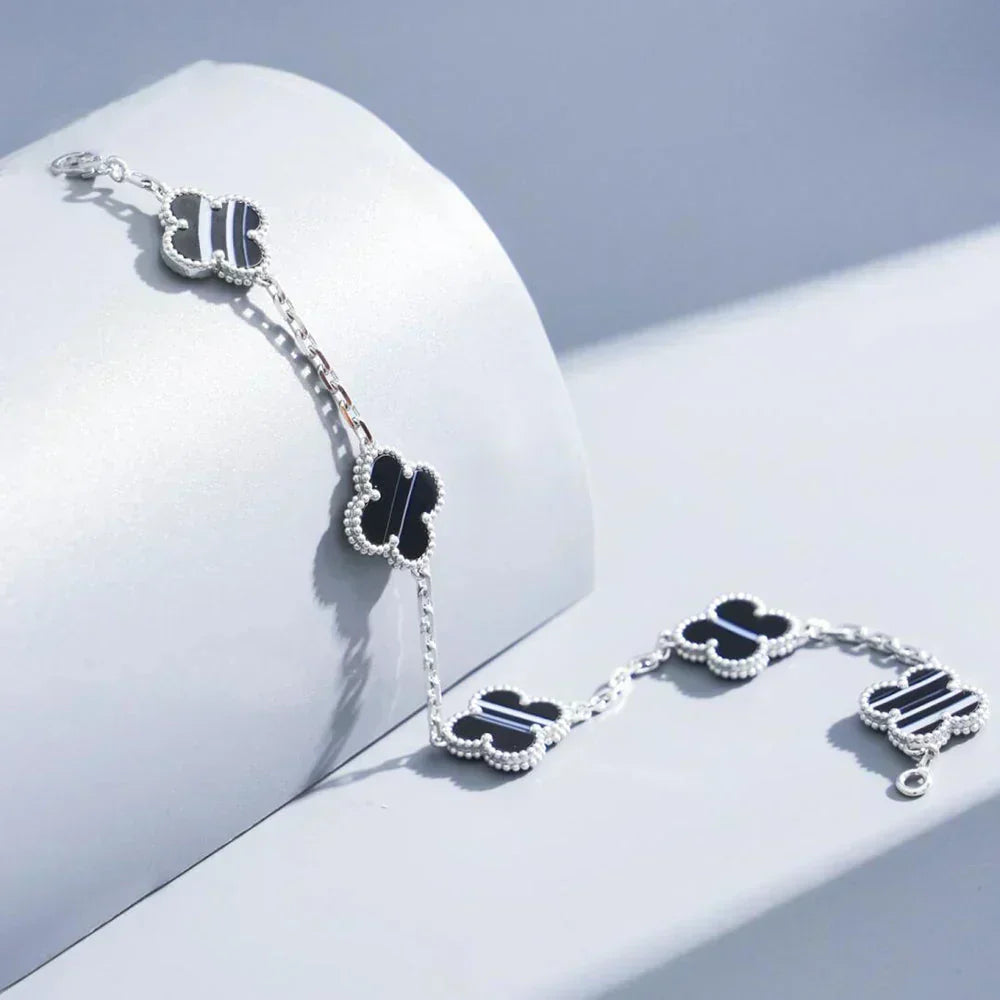 [Ornora Jewelry] CLOVER 5 MOTIF PULSAR STONE BRACELET COLLECTION