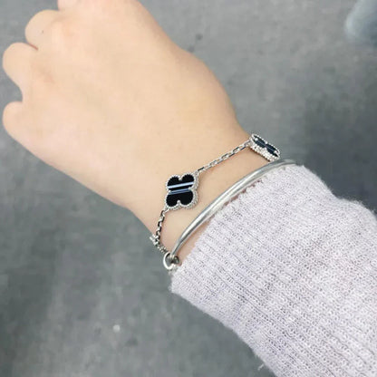 [Ornora Jewelry] CLOVER 5 MOTIF PULSAR STONE BRACELET COLLECTION