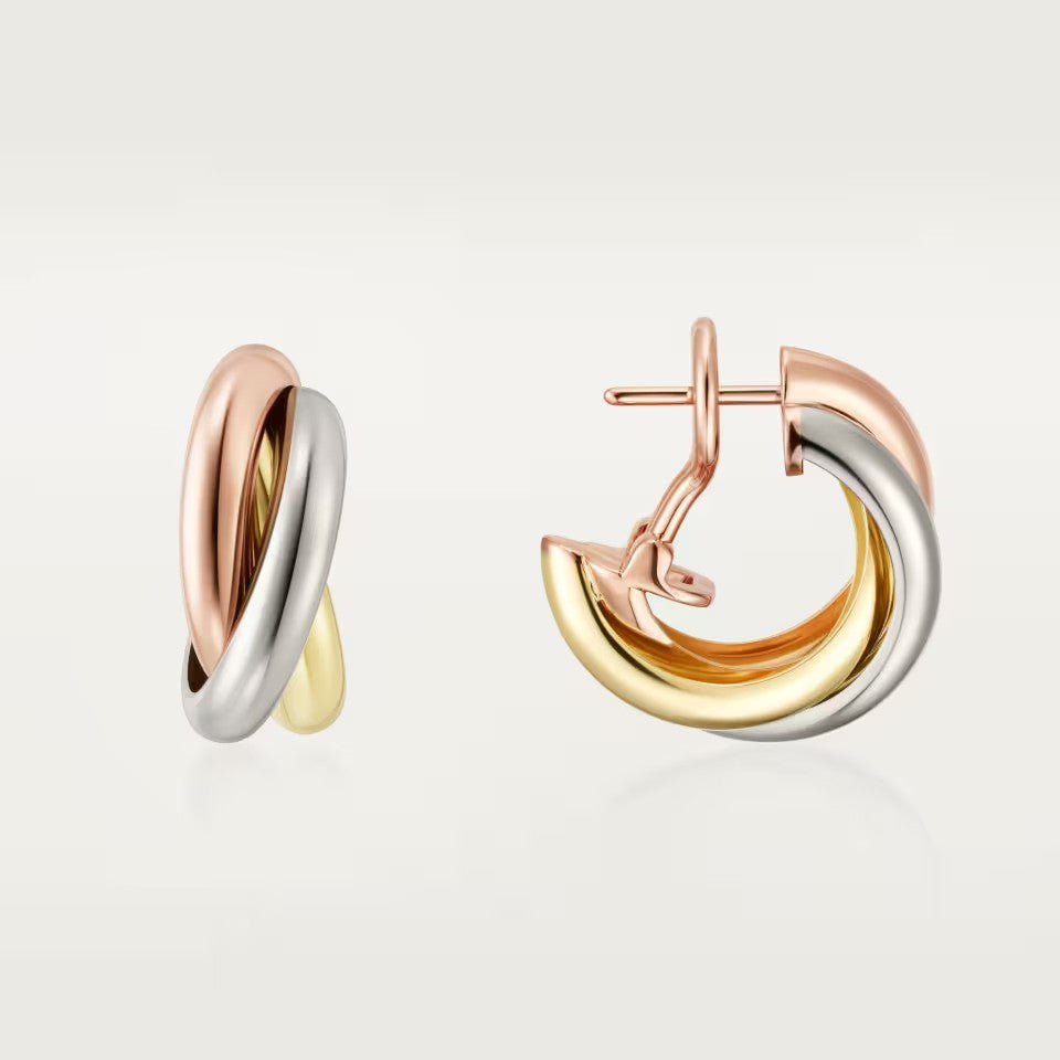 [Ornora Jewelry]TRINITY ON DIAMOND CLASSIC EARRINGS