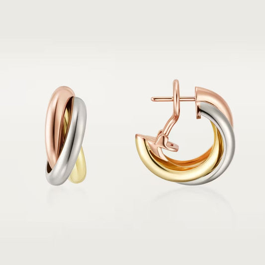 [Ornora Jewelry]TRINITY ON DIAMOND CLASSIC EARRINGS