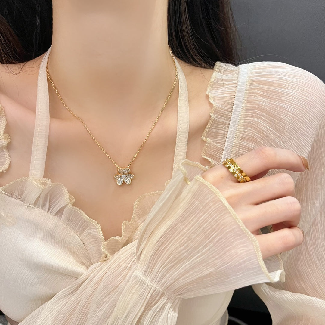 [Ornora Jewelry]FLOWER DIAMOND NECKLACE