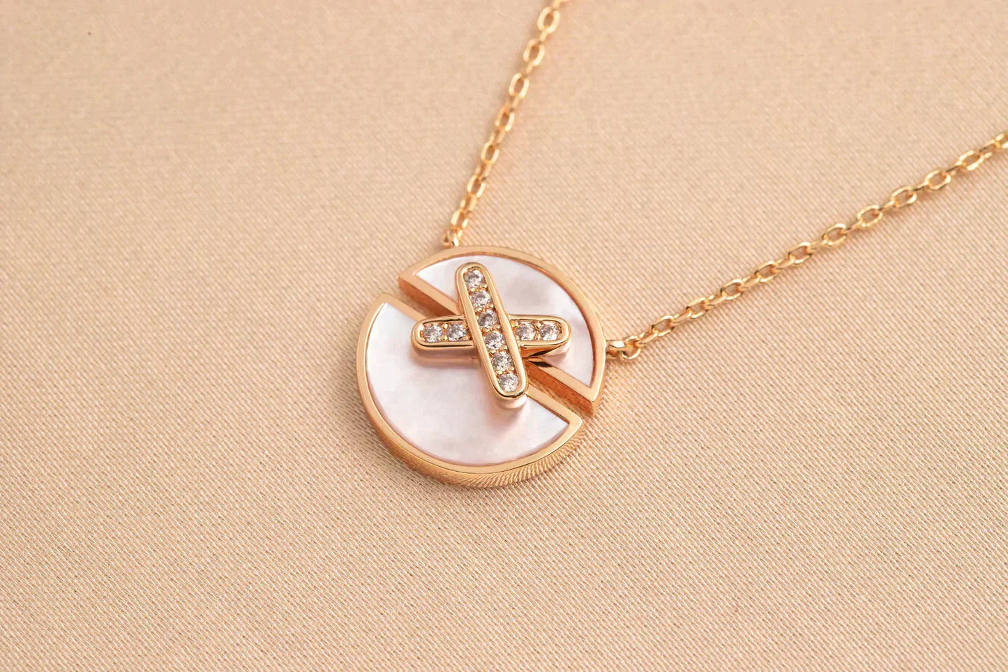 [Ornora Jewelry]JEUX DE ROSE GOLD DIAMOND NECKLACE