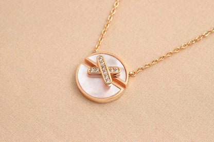 [Ornora Jewelry]JEUX DE ROSE GOLD DIAMOND NECKLACE