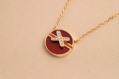 [Ornora Jewelry]JEUX DE PINK GOLD DIAMOND NECKLACE
