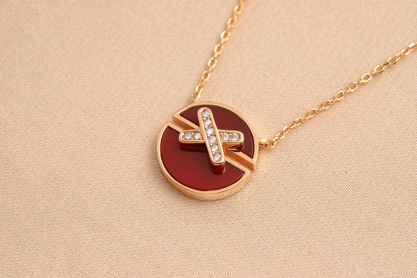 [Ornora Jewelry]JEUX DE ROSE GOLD DIAMOND NECKLACE