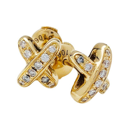 [Ornora Jewelry]JEUX DE GOLD DIAMOND EARRINGS