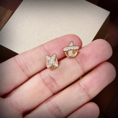 [Ornora Jewelry]JEUX DE GOLD DIAMOND EARRINGS
