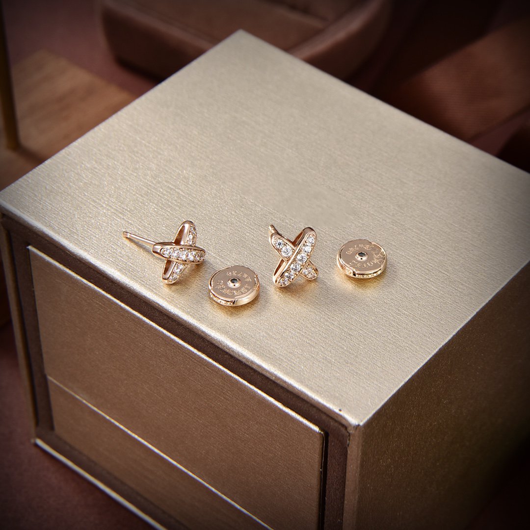[Ornora Jewelry]JEUX DE GOLD DIAMOND EARRINGS