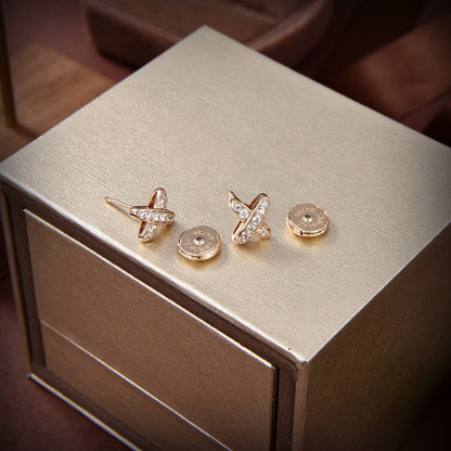 [Ornora Jewelry]JEUX DE GOLD DIAMOND EARRINGS