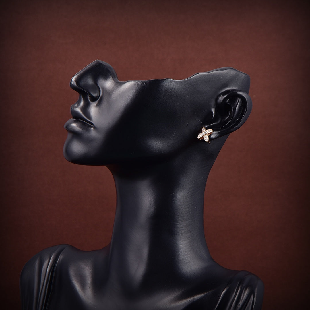 [Ornora Jewelry]JEUX DE GOLD DIAMOND EARRINGS