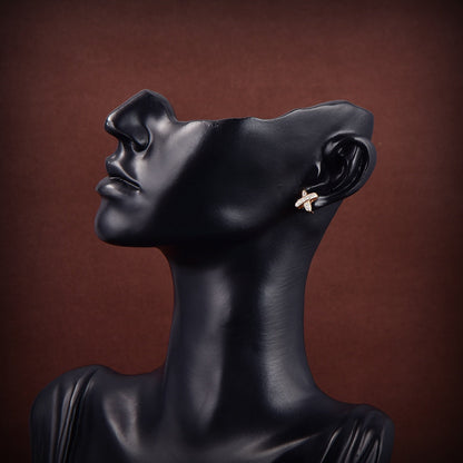 [Ornora Jewelry]JEUX DE GOLD DIAMOND EARRINGS
