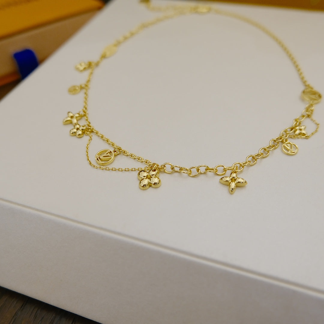 [Ornora Jewelry]BLOOMING SUPPLE NECKLACE BRASS