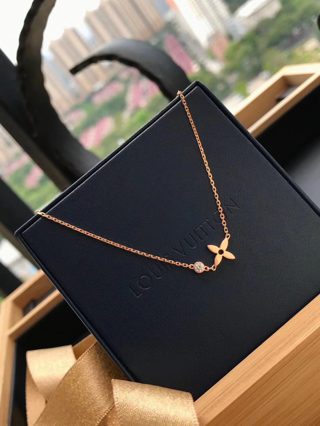 [Ornora Jewelry]BLOSSOM PENDANT PINK GOLD AND DIAMOND