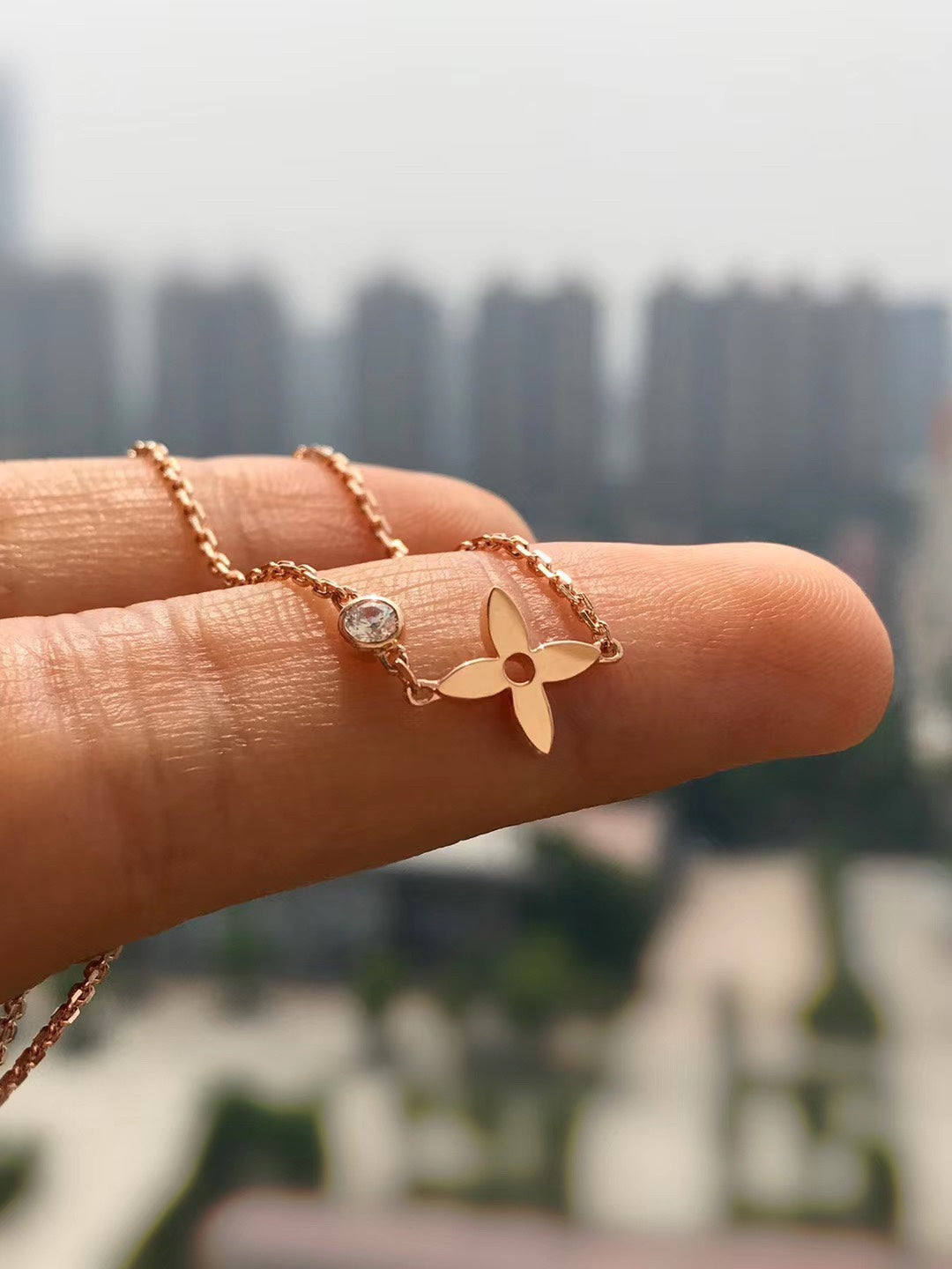 [Ornora Jewelry]BLOSSOM PENDANT PINK GOLD AND DIAMOND