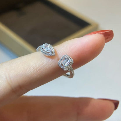 [Ornora Jewelry]MY TWIN TOI & MOI SILVER DIAMOND RING