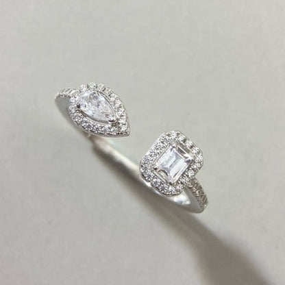 [Ornora Jewelry]MY TWIN TOI & MOI SILVER DIAMOND RING