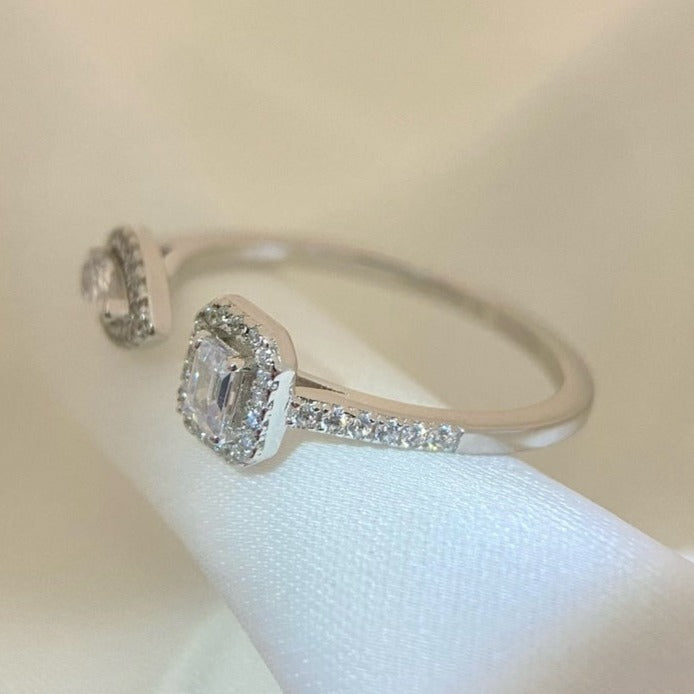 [Ornora Jewelry]MY TWIN TOI & MOI SILVER DIAMOND RING