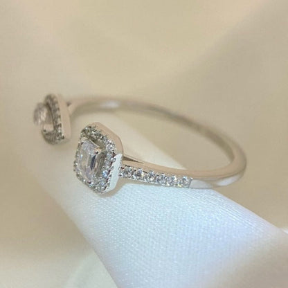 [Ornora Jewelry]MY TWIN TOI & MOI SILVER DIAMOND RING
