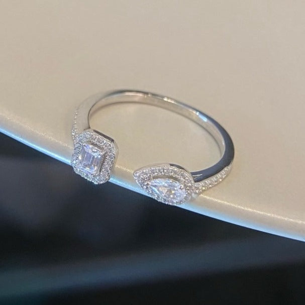 [Ornora Jewelry]MY TWIN TOI & MOI SILVER DIAMOND RING
