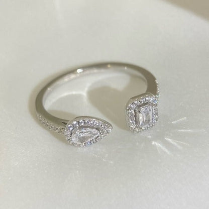 [Ornora Jewelry]MY TWIN TOI & MOI SILVER DIAMOND RING