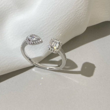 [Ornora Jewelry]MY TWIN TOI & MOI SILVER DIAMOND RING