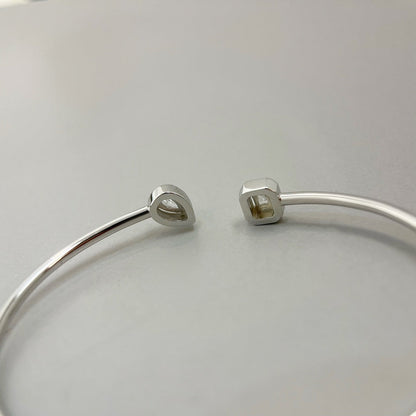 [Ornora Jewelry]JONC FLEX MY TWIN TOI & MOI SILVER DIAMOND BRACELET