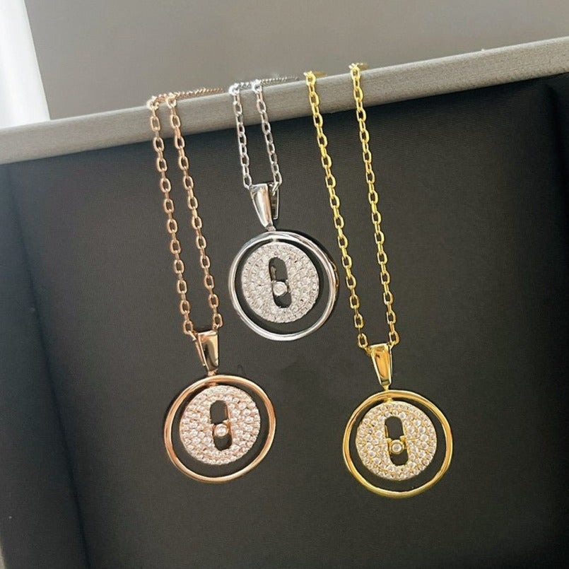 [Ornora Jewelry]LUCKY MOVER PM PAVED NECKLACE
