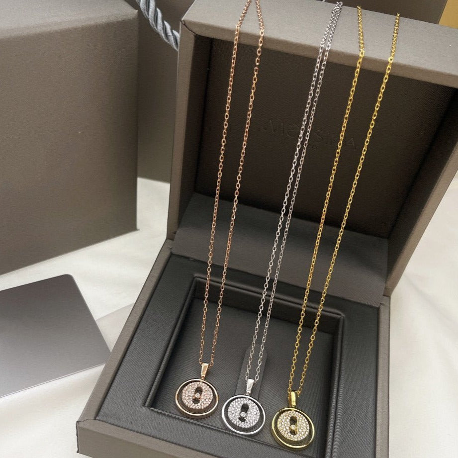[Ornora Jewelry]LUCKY MOVER PM PAVED NECKLACE