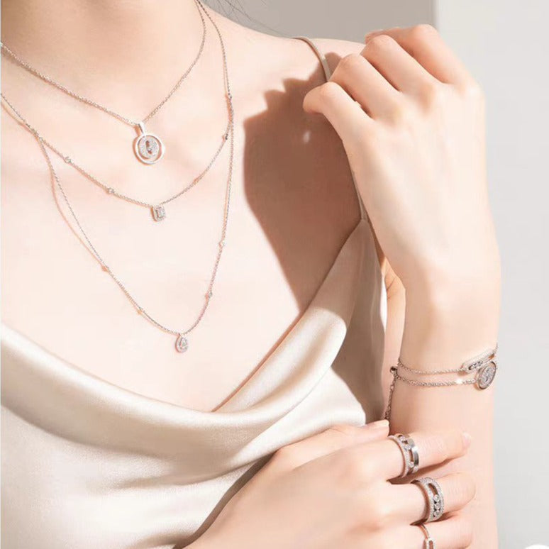 [Ornora Jewelry]LUCKY MOVER PM PAVED NECKLACE