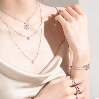 [Ornora Jewelry]LUCKY MOVER PM PAVED NECKLACE