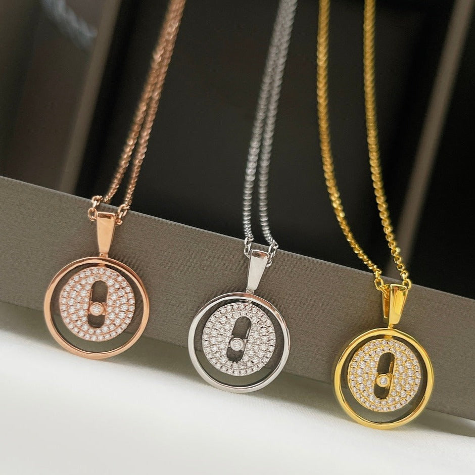[Ornora Jewelry]LUCKY MOVER PM PAVED NECKLACE