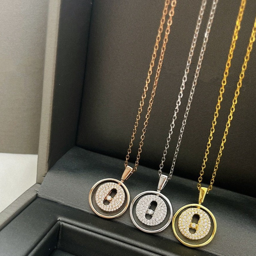 [Ornora Jewelry]LUCKY MOVER PM PAVED NECKLACE